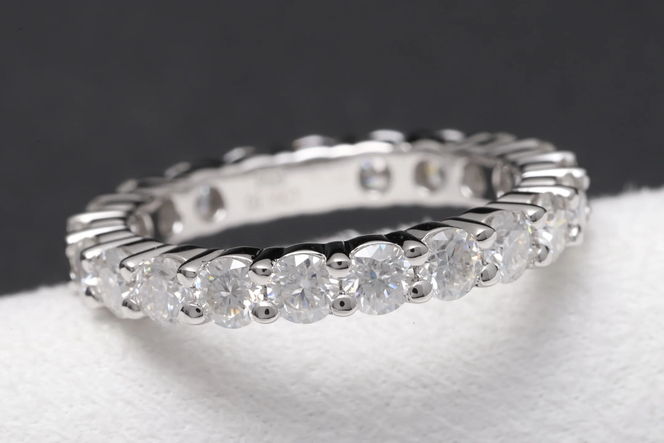 Moissanite Eternity Band (Sterling Silver) D21516570 — view 6