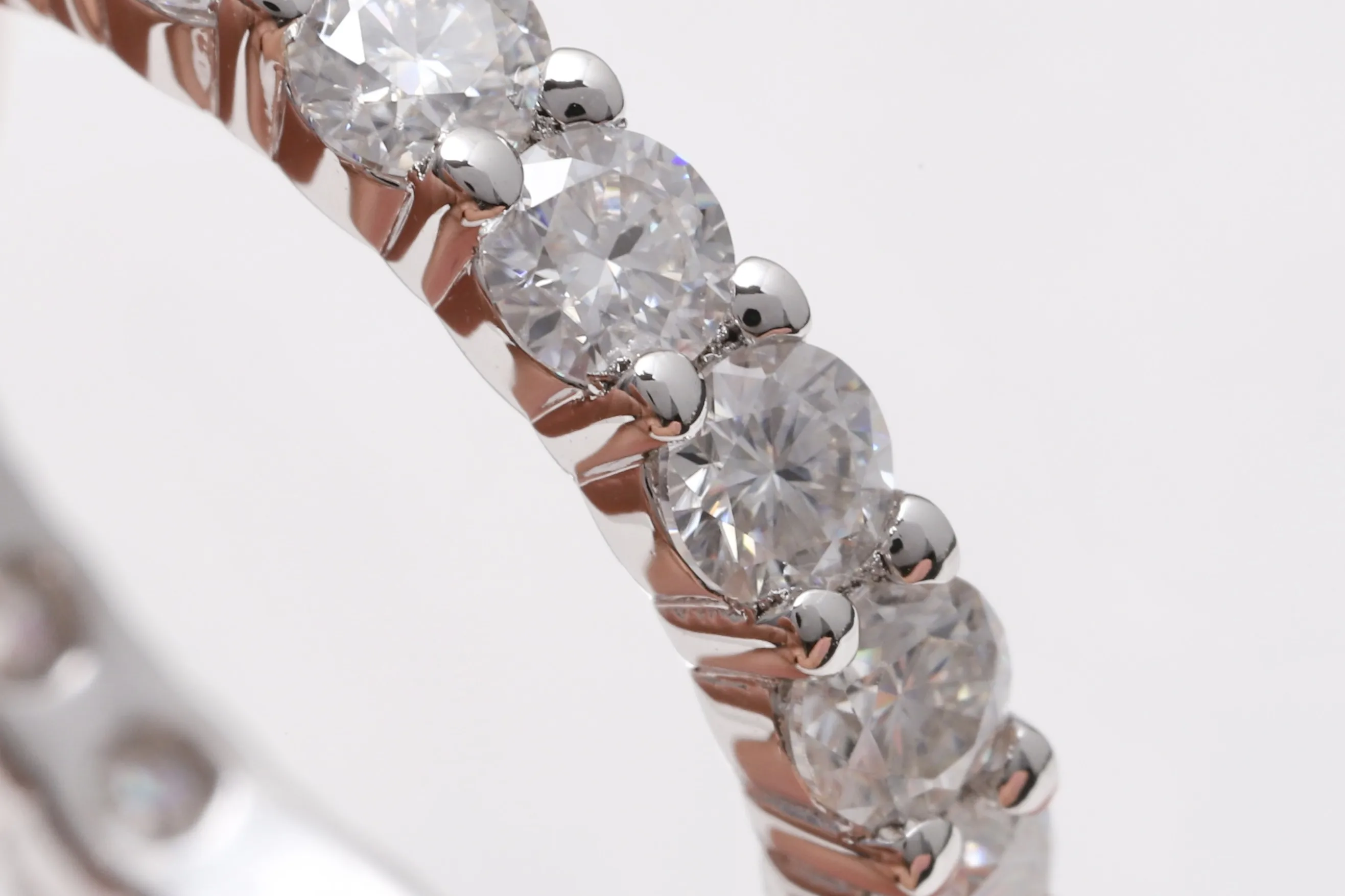 Moissanite Eternity Band (Sterling Silver) D21516570 — view 7
