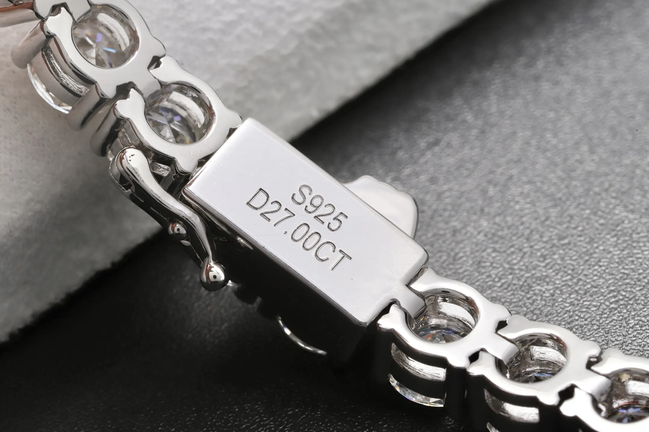 6mm Moissanite Tennis Bracelet (Sterling Silver) D260016737 — view 7