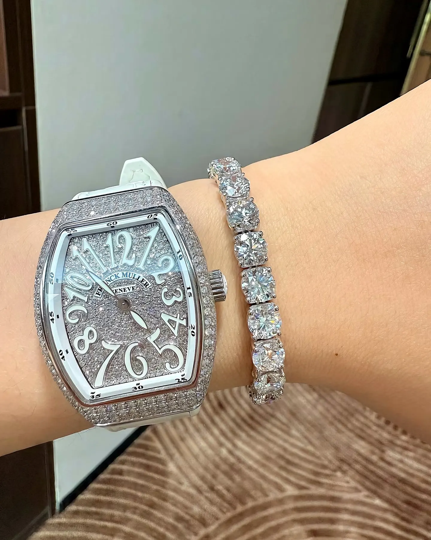 6mm Moissanite Tennis Bracelet (Sterling Silver) D260016737 — view 11