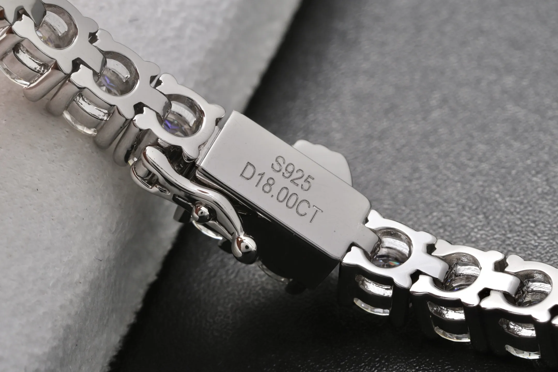 5mm Moissanite Tennis Bracelet (Sterling Silver) D182016738 — view 7