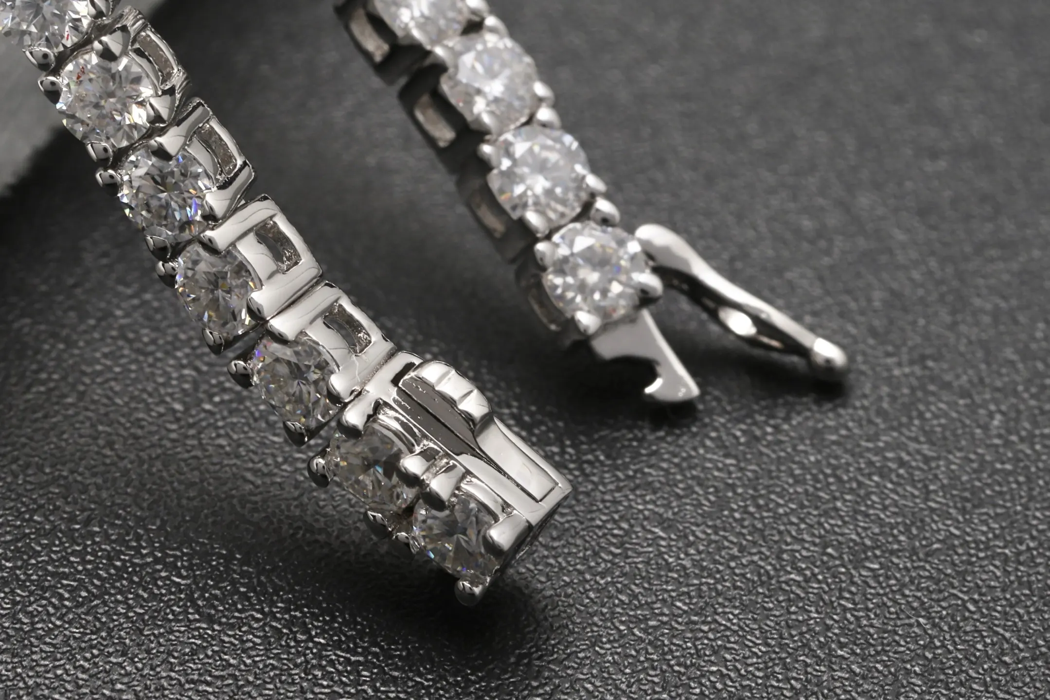 3mm Moissanite Tennis Bracelet (Sterling Silver) D106016740 — view 4