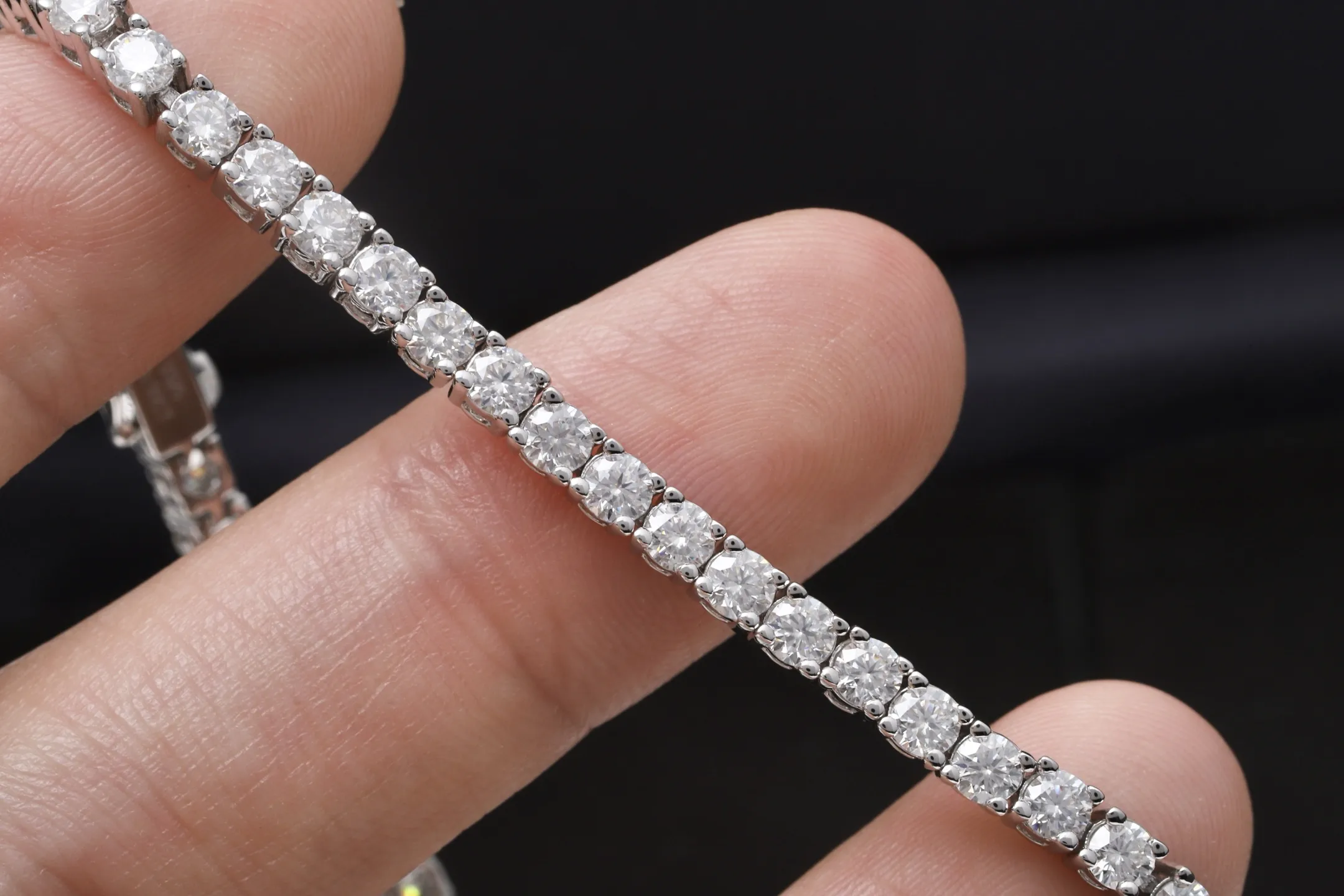3mm Moissanite Tennis Bracelet (Sterling Silver) D106016740 — view 6