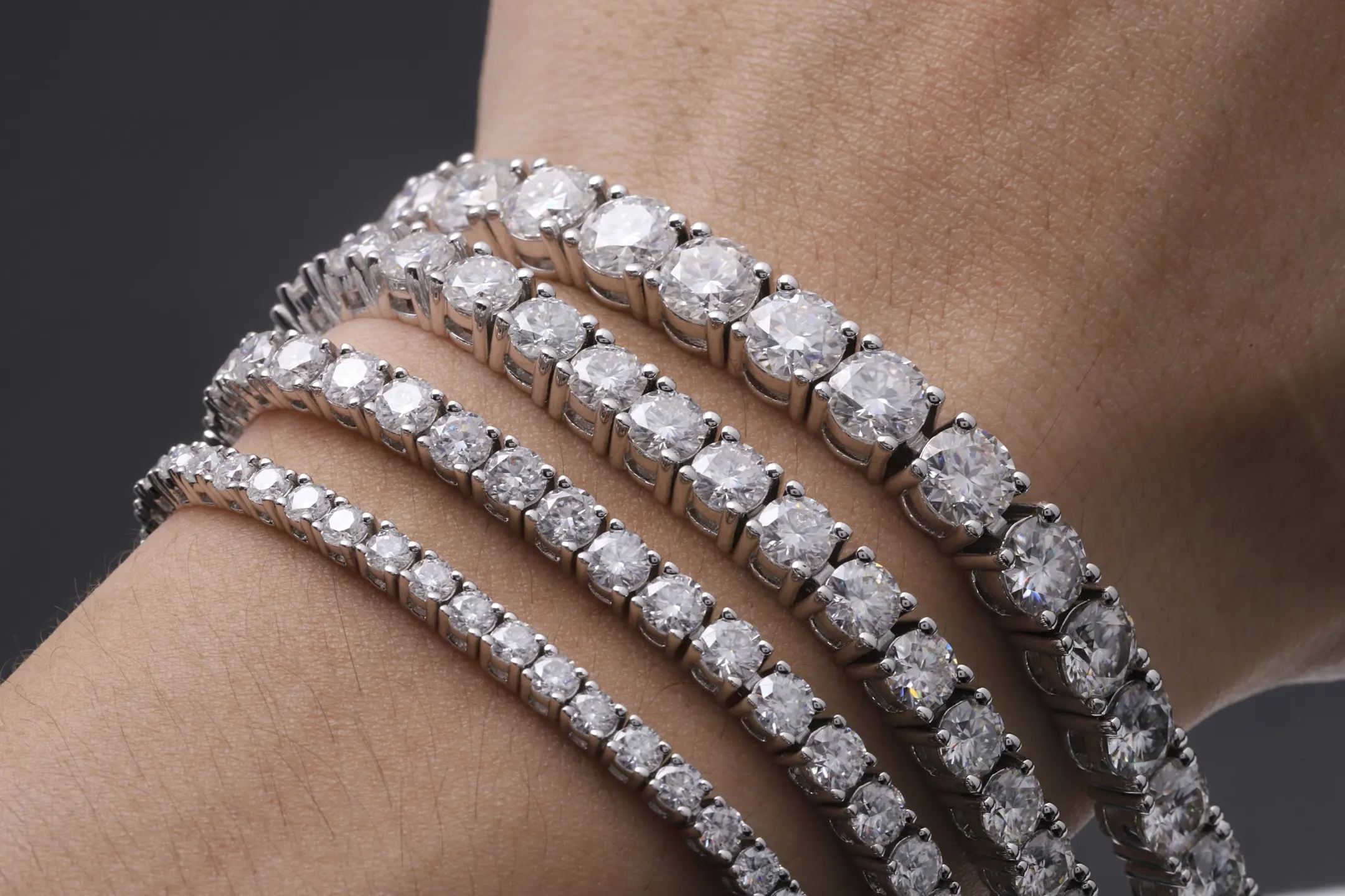 3mm Moissanite Tennis Bracelet (Sterling Silver) D106016740 — view 8