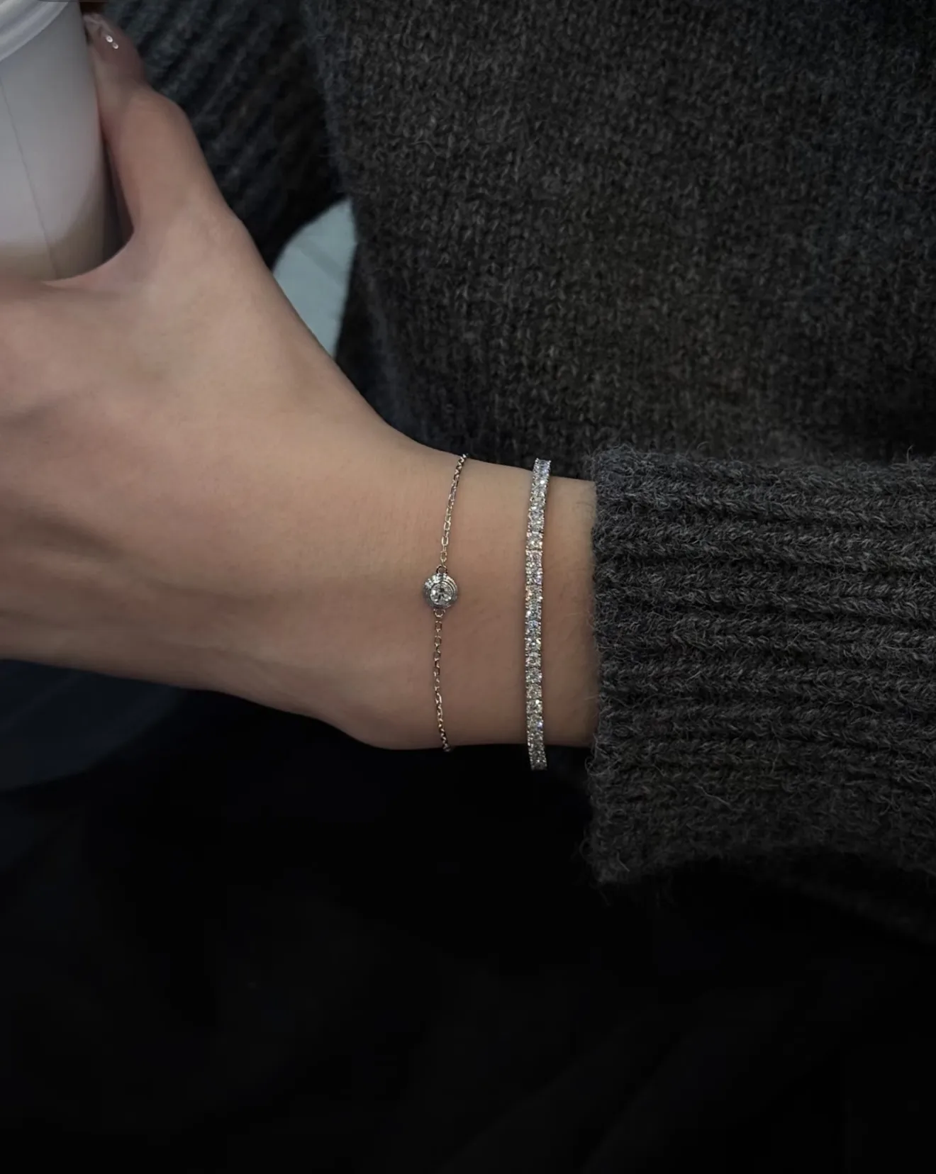 3mm Moissanite Tennis Bracelet (Sterling Silver) D106016740 — view 12