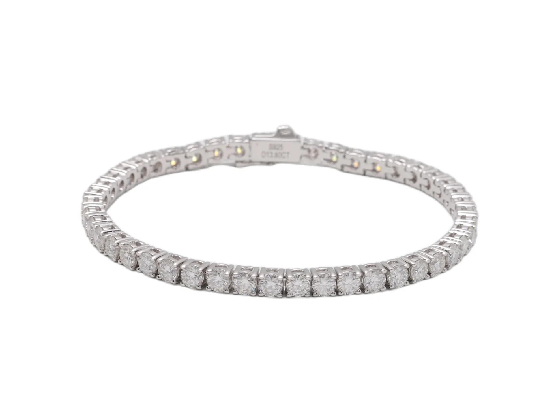 4mm Moissanite Tennis Bracelet (Sterling Silver) D143016739