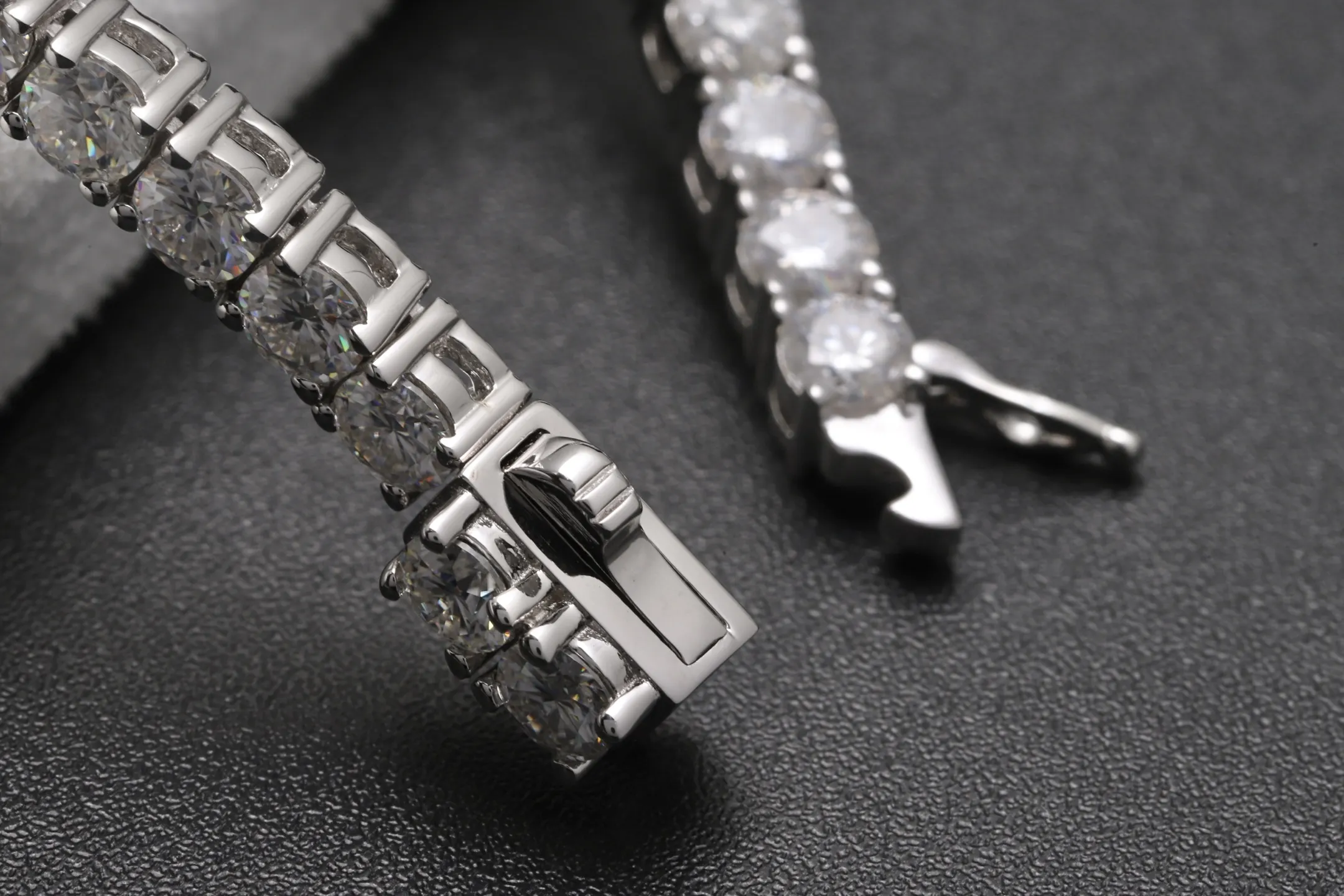 4mm Moissanite Tennis Bracelet (Sterling Silver) D143016739 — view 7