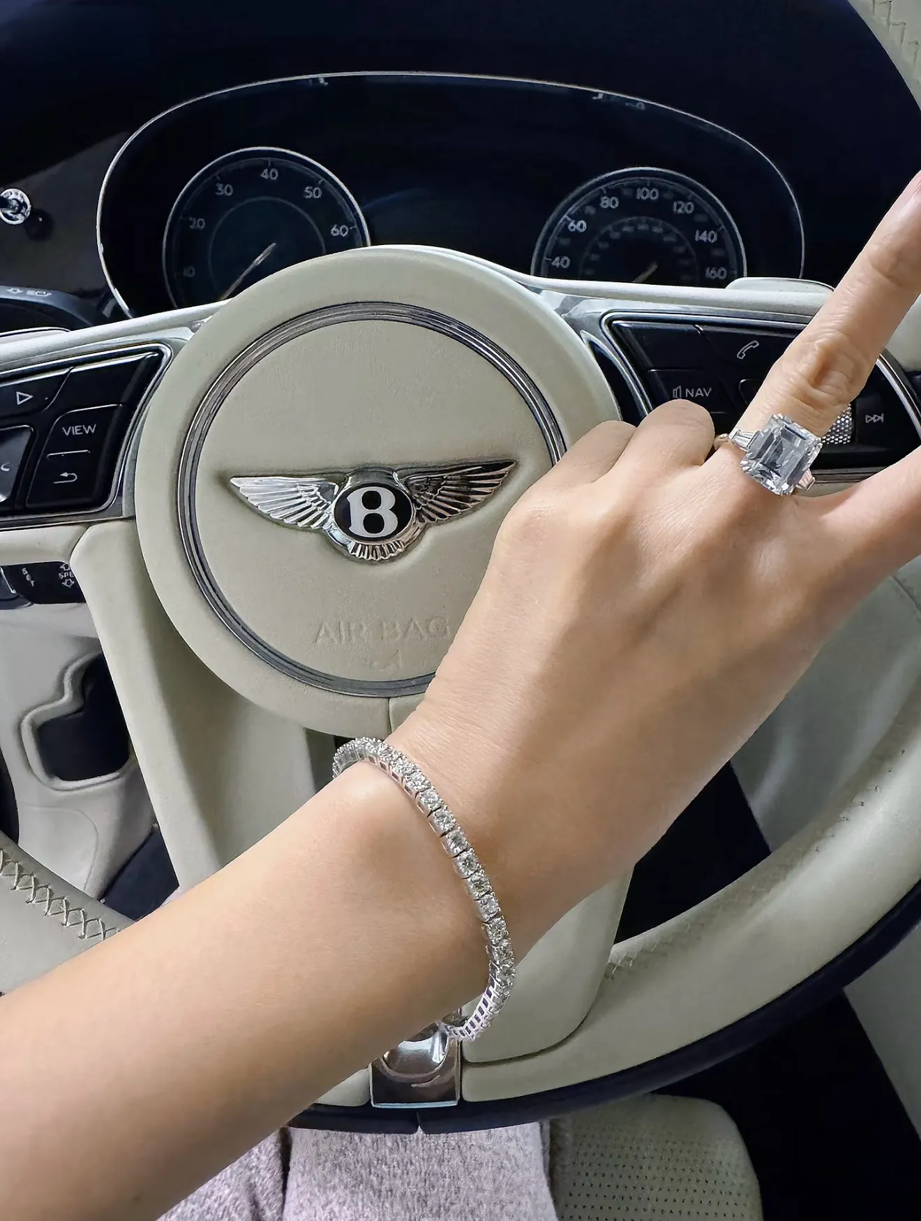 4mm Moissanite Tennis Bracelet (Sterling Silver) D143016739 — view 12