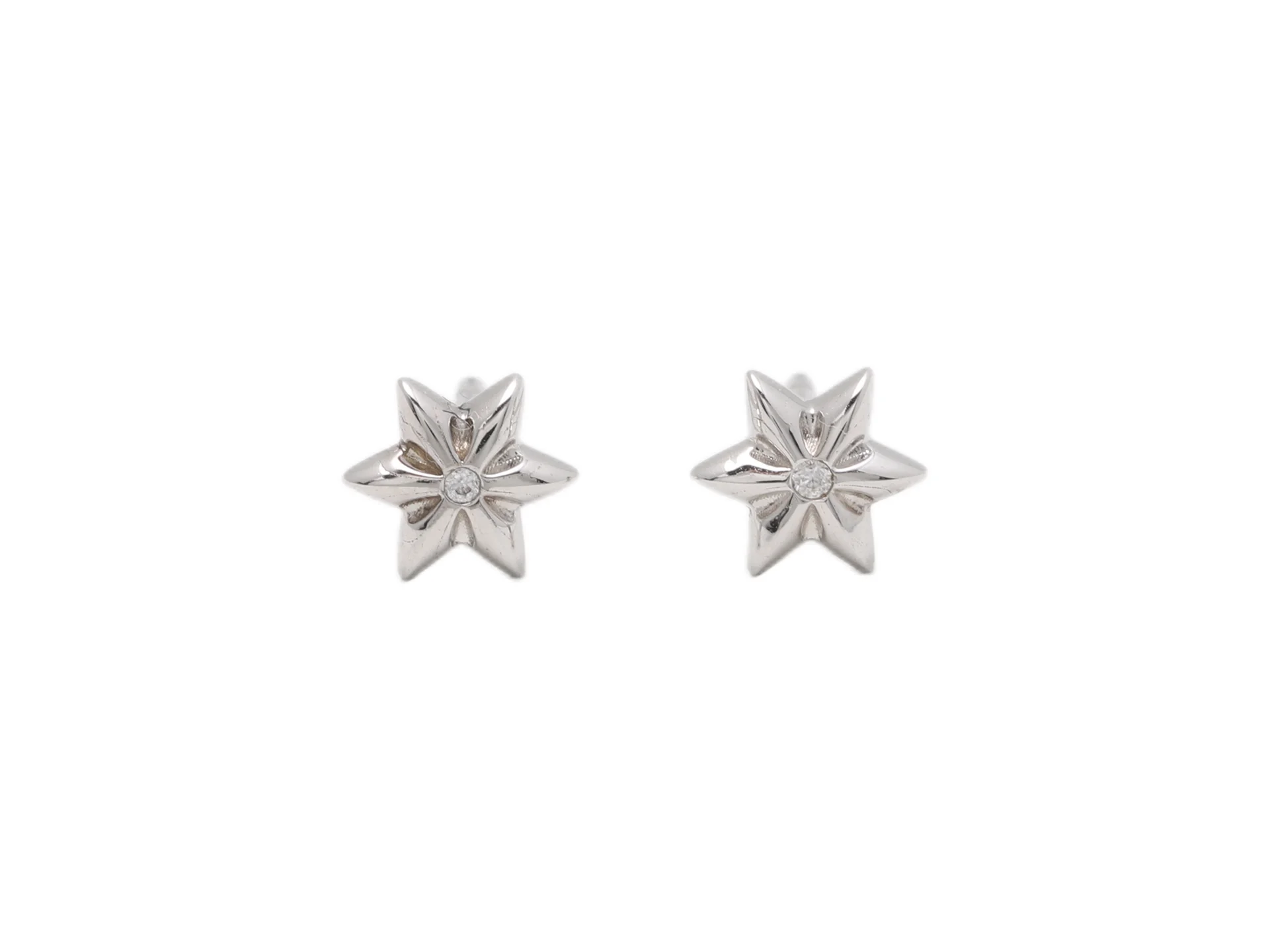 Moissanite Star Stud Earrings (Sterling Silver) D11516553