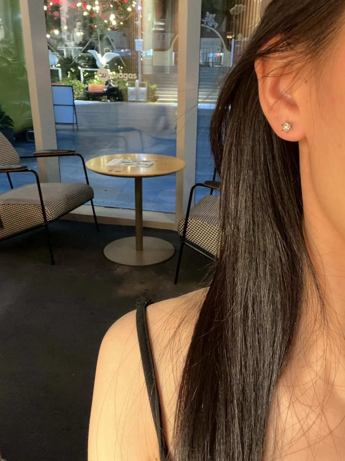 Moissanite Star Stud Earrings (Sterling Silver) D11516553 — view 8