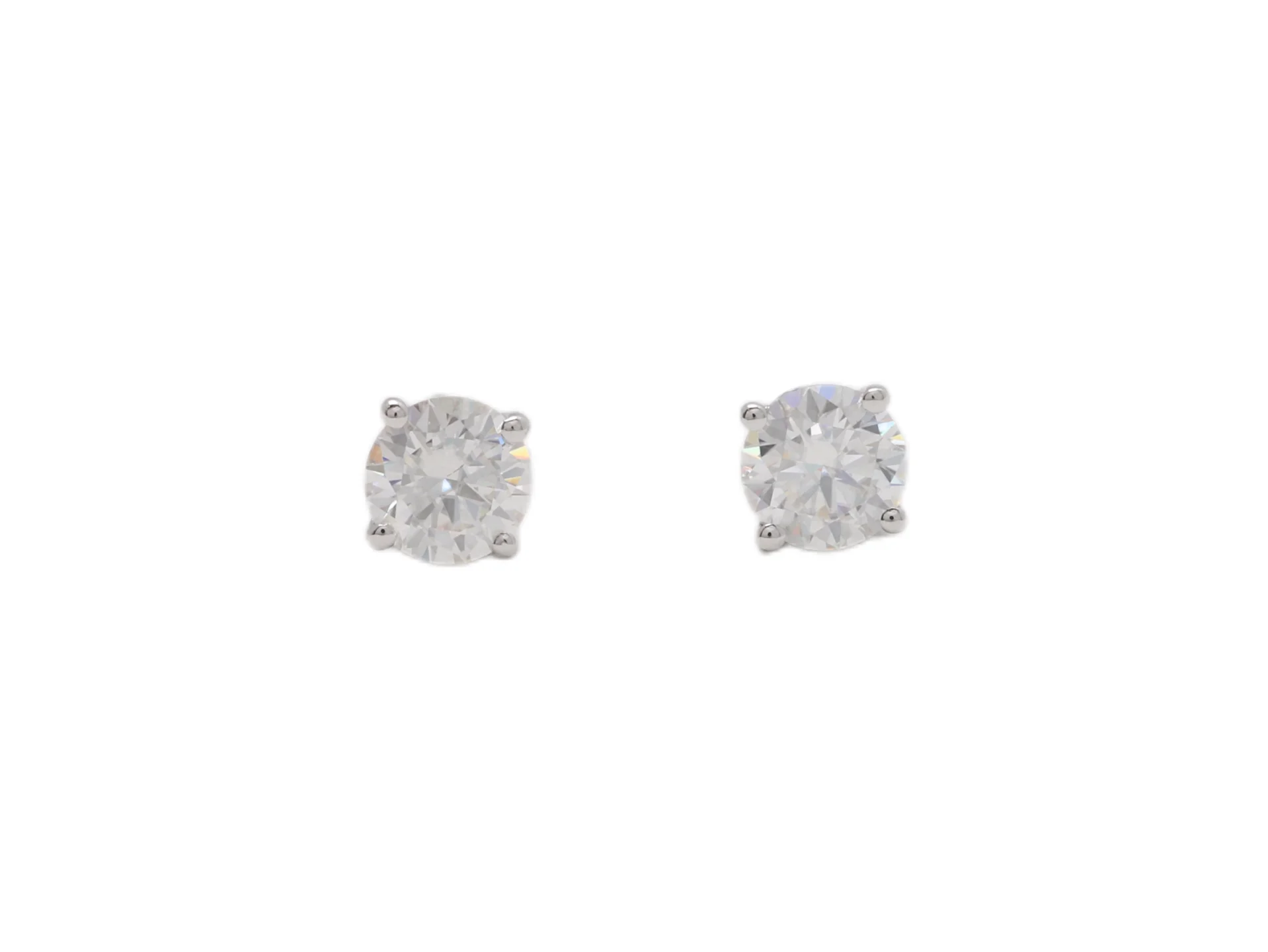 Four-Prong Moissanite Stud Earrings (Sterling Silver) D12516681