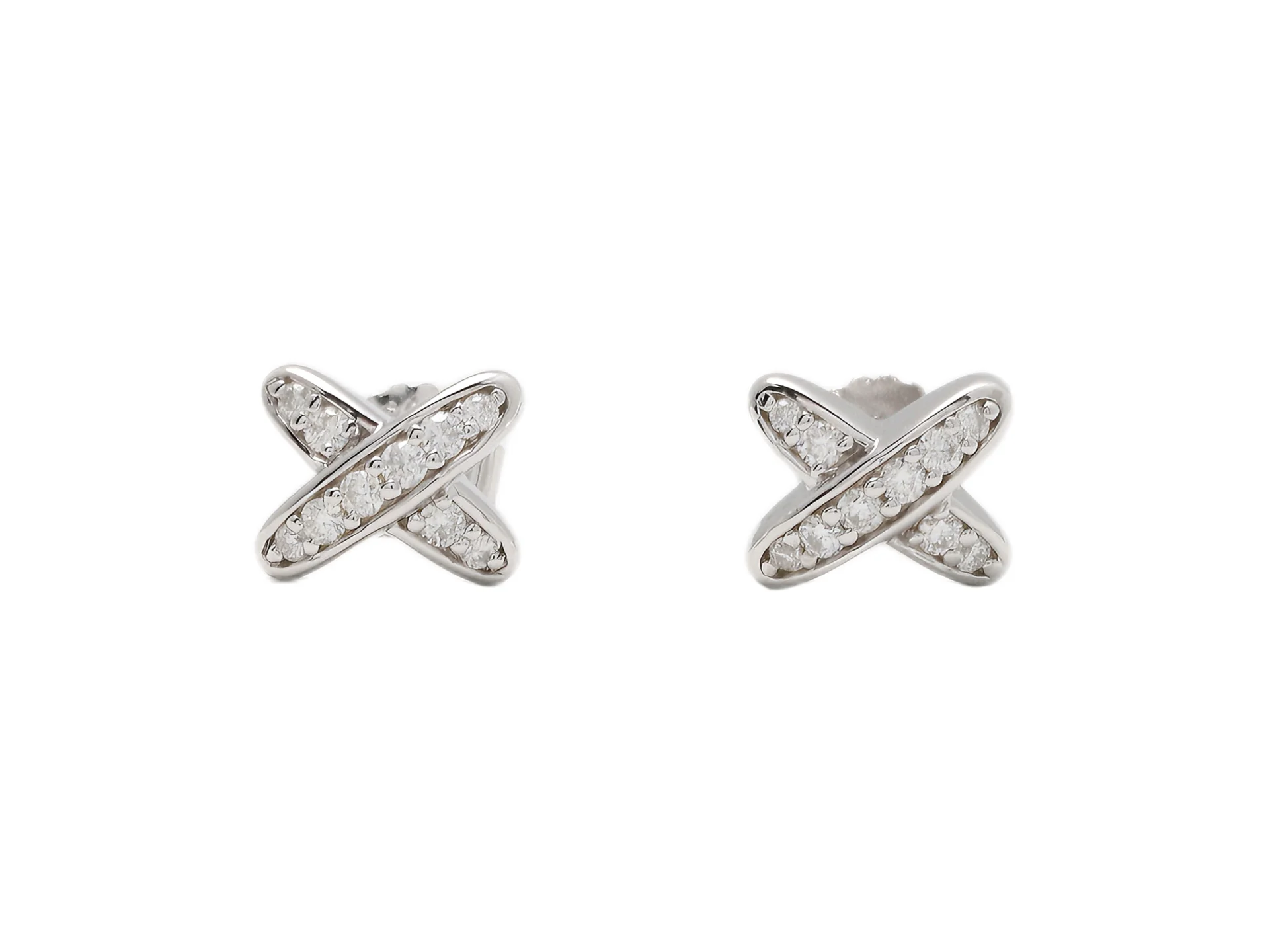 Moissanite X-Link Stud Earrings (Sterling Silver) D18016700