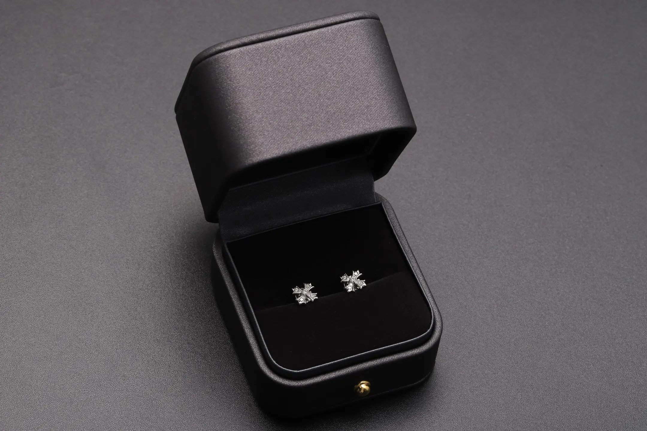 Moissanite Cross Stud Earrings (Sterling Silver) D14516715 — view 2
