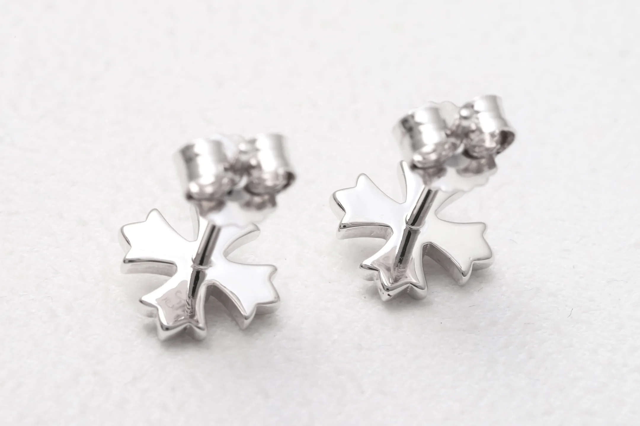 Moissanite Cross Stud Earrings (Sterling Silver) D14516715 — view 6