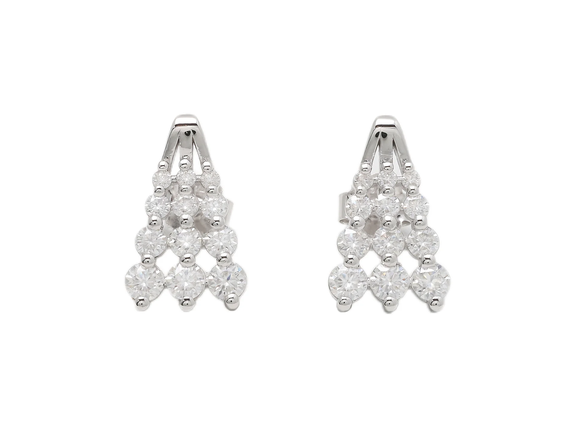 Moissanite Waterfall Drop Earrings (Sterling Silver) D23516694