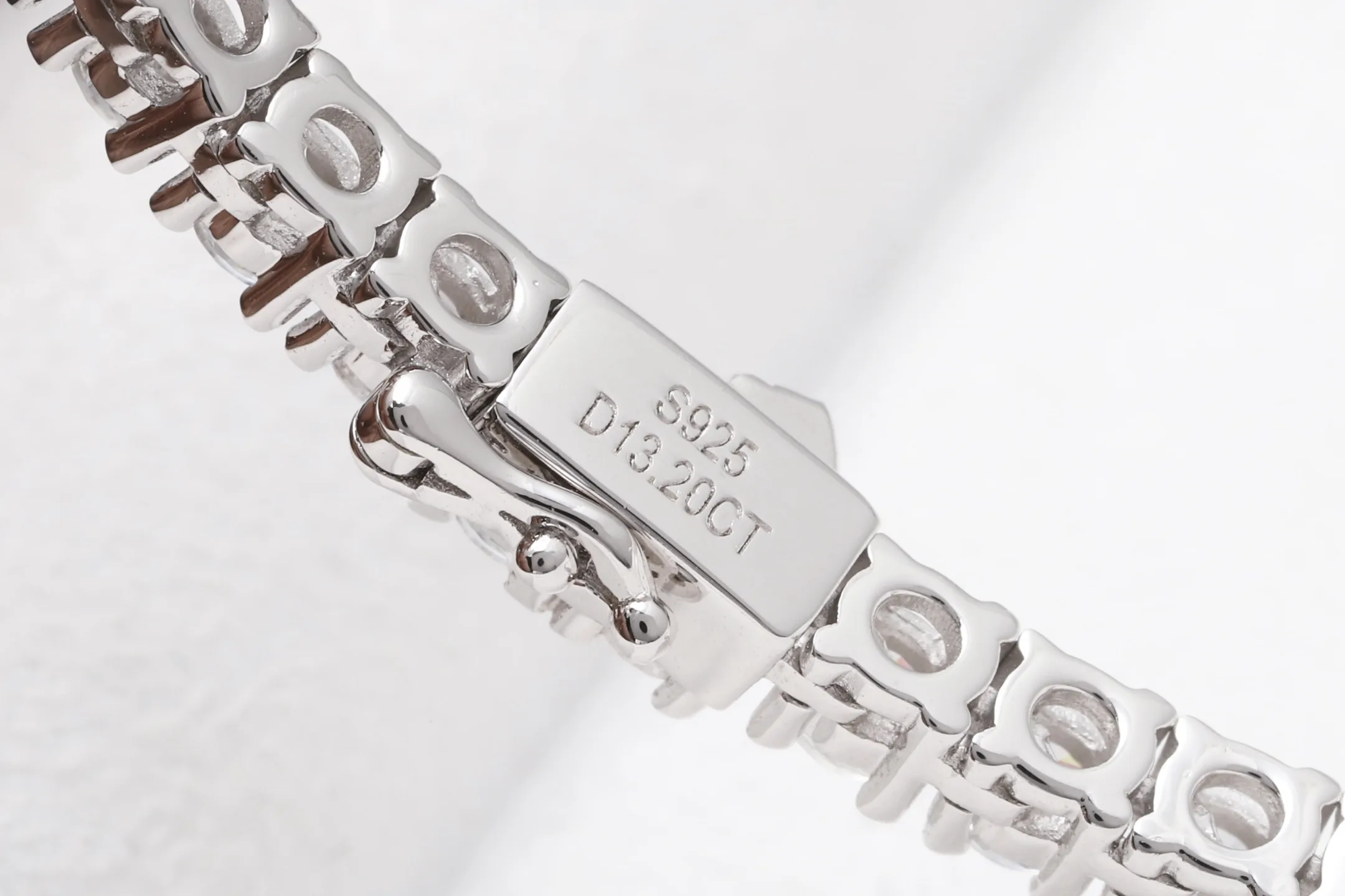 Moissanite Tennis Necklace (Sterling Silver) D218016610 — view 7