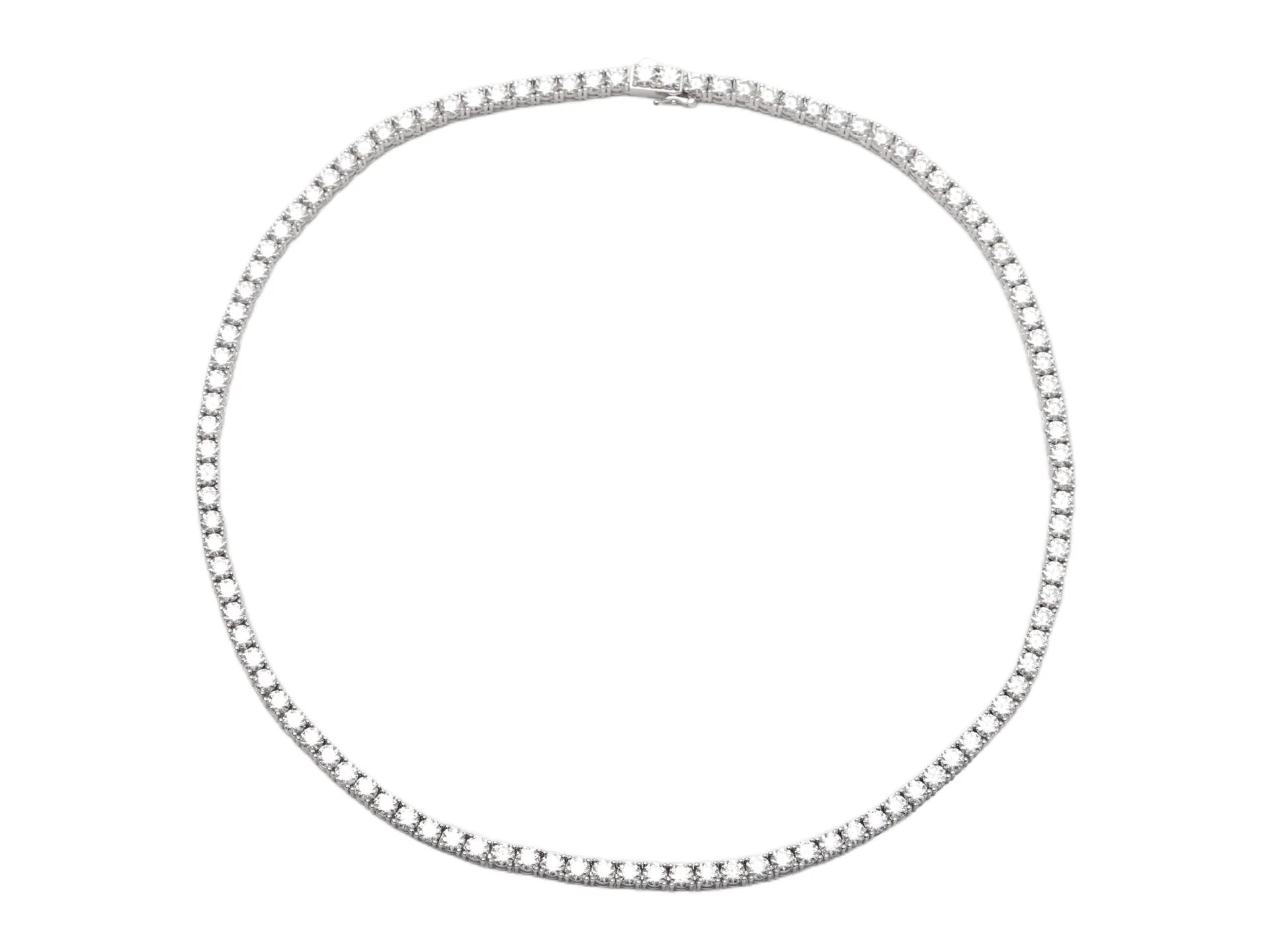 Moissanite Tennis Necklace (Sterling Silver) D270016609