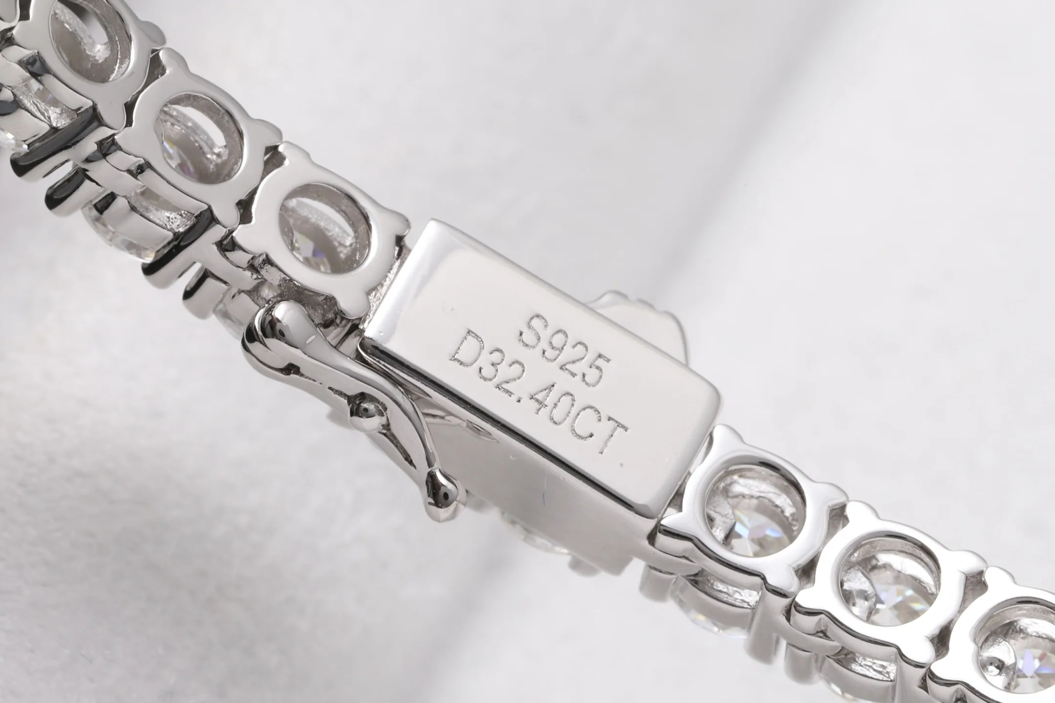 Moissanite Tennis Necklace (Sterling Silver) D270016609 — view 7