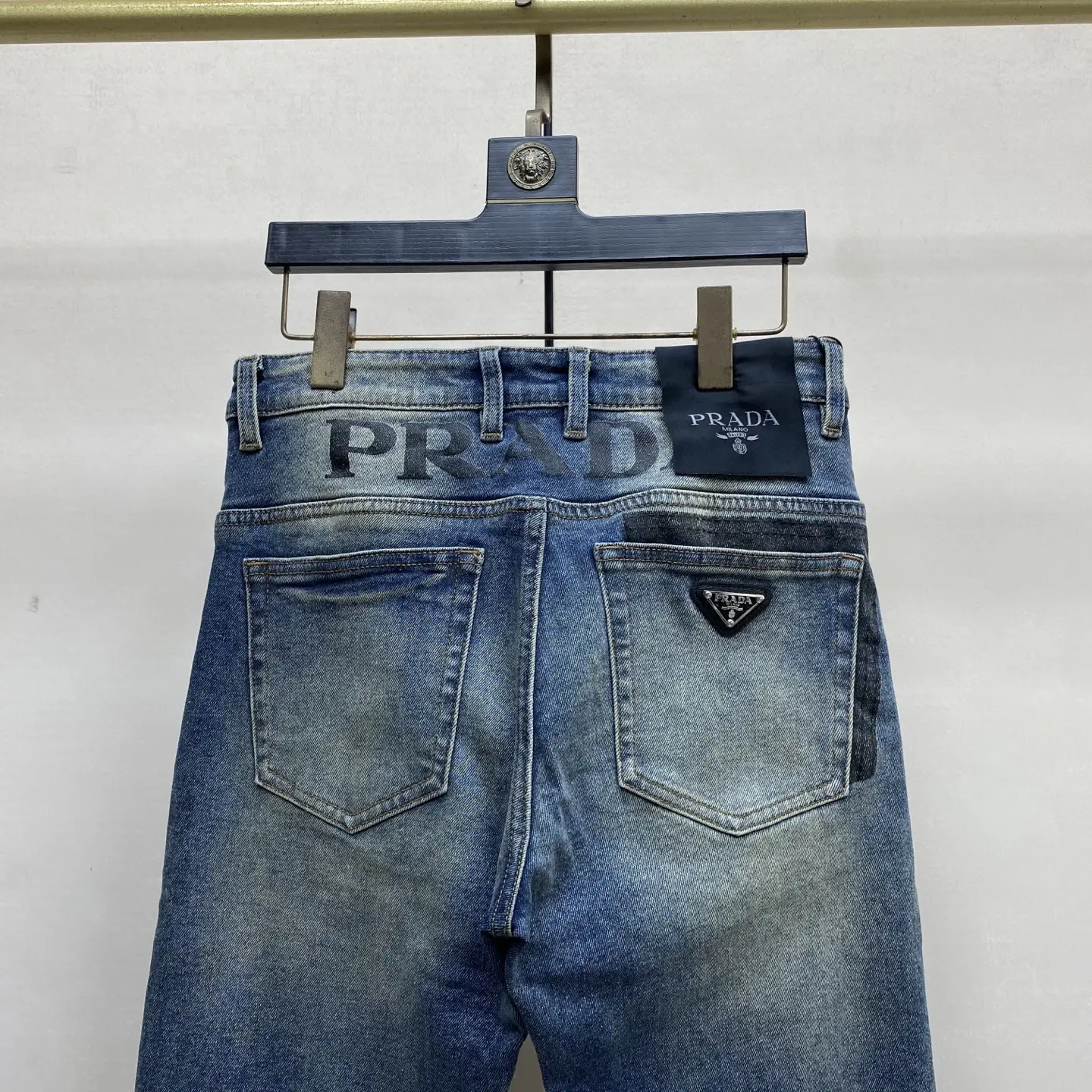 Slim-Fit Straight-Leg Washed Denim Jeans D17522591 — view 6