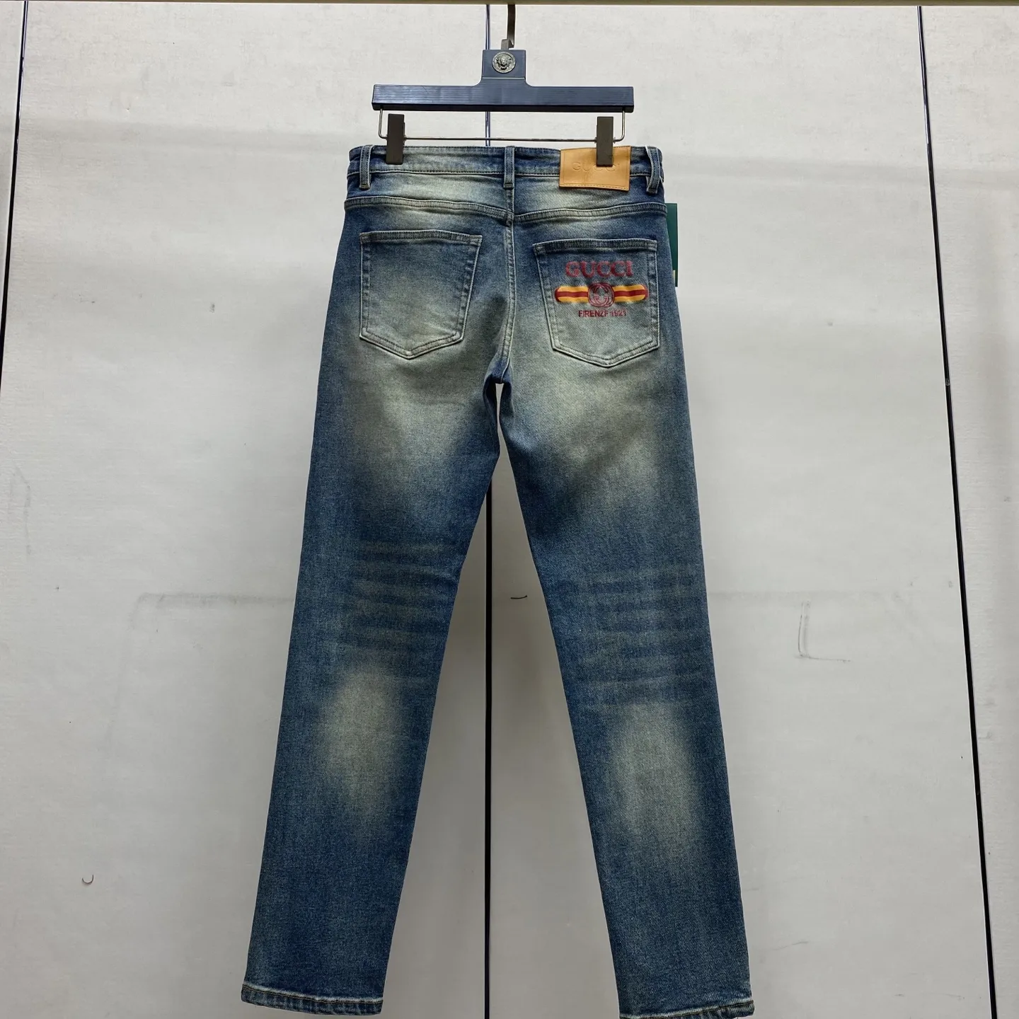 Logo-Embroidered Slim-Fit Straight-Leg Jeans D17522588 — view 3