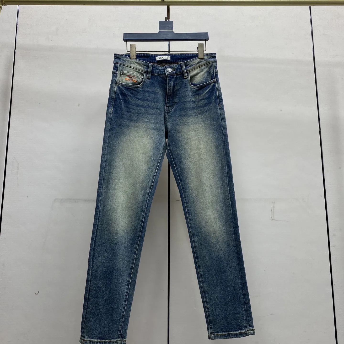 Logo-Embroidered Slim-Fit Straight-Leg Jeans D17522588 — view 4