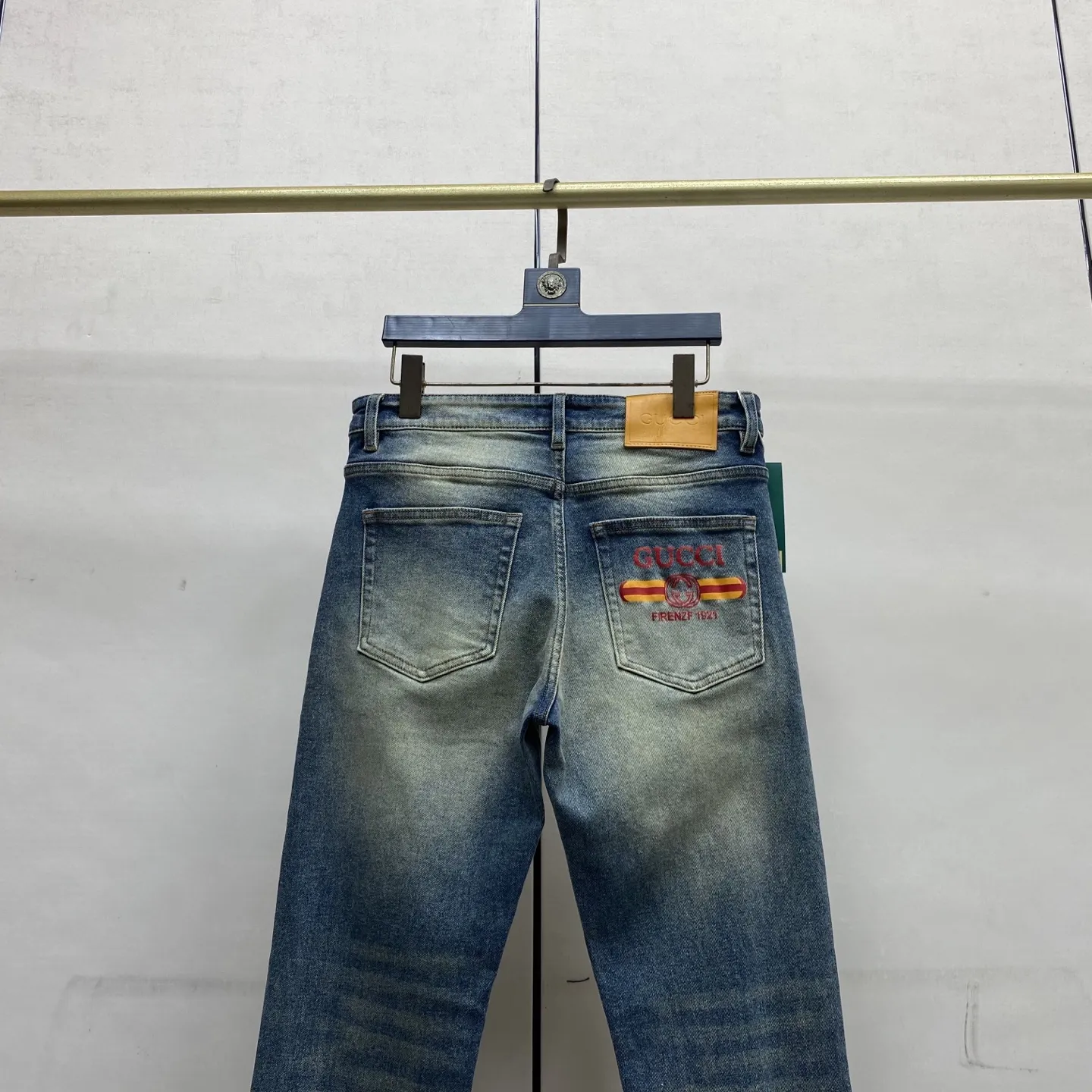 Logo-Embroidered Slim-Fit Straight-Leg Jeans D17522588 — view 5