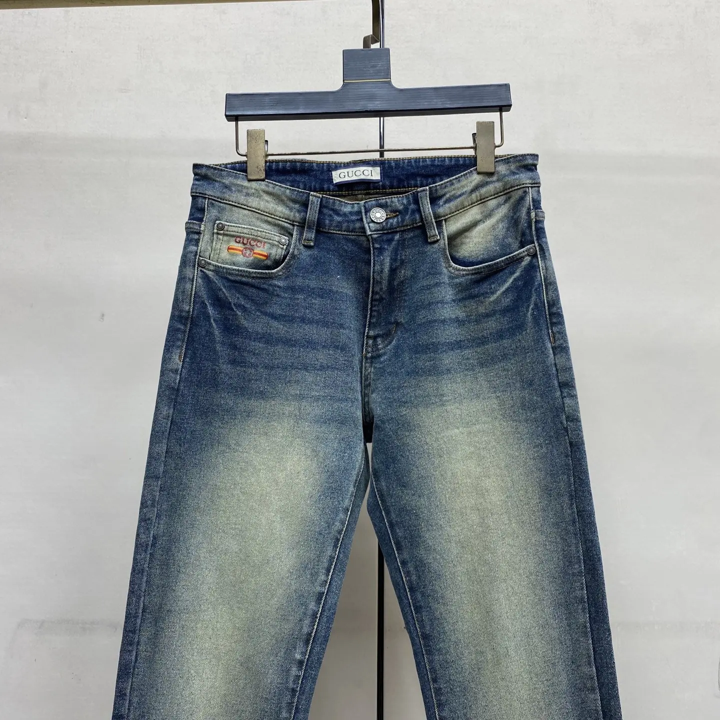 Logo-Embroidered Slim-Fit Straight-Leg Jeans D17522588 — view 7