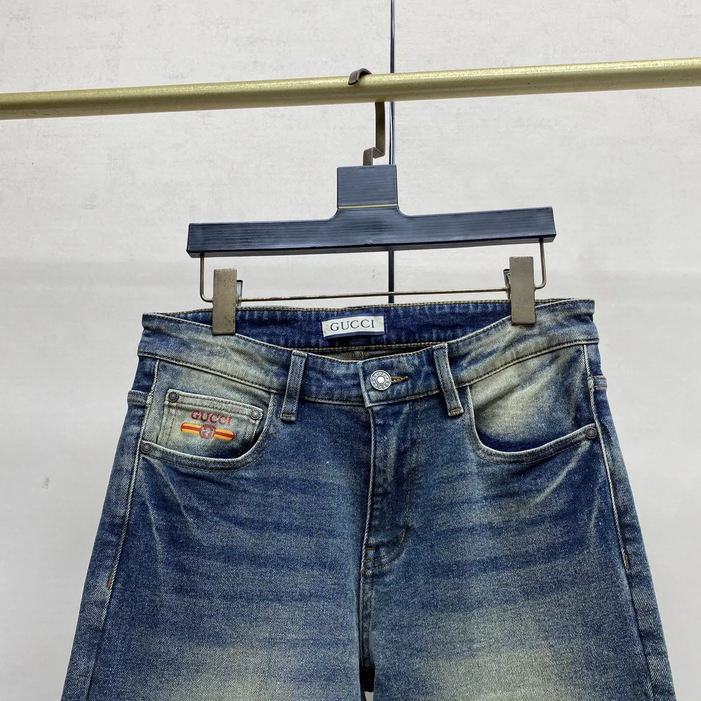 Logo-Embroidered Slim-Fit Straight-Leg Jeans D17522588 — view 8