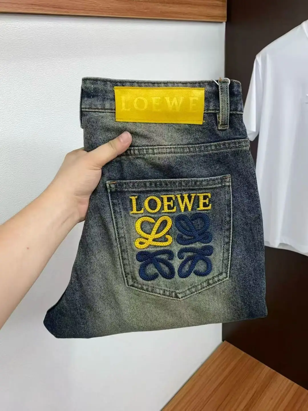 Anagram Embroidered Slim-Straight Jeans D17522585