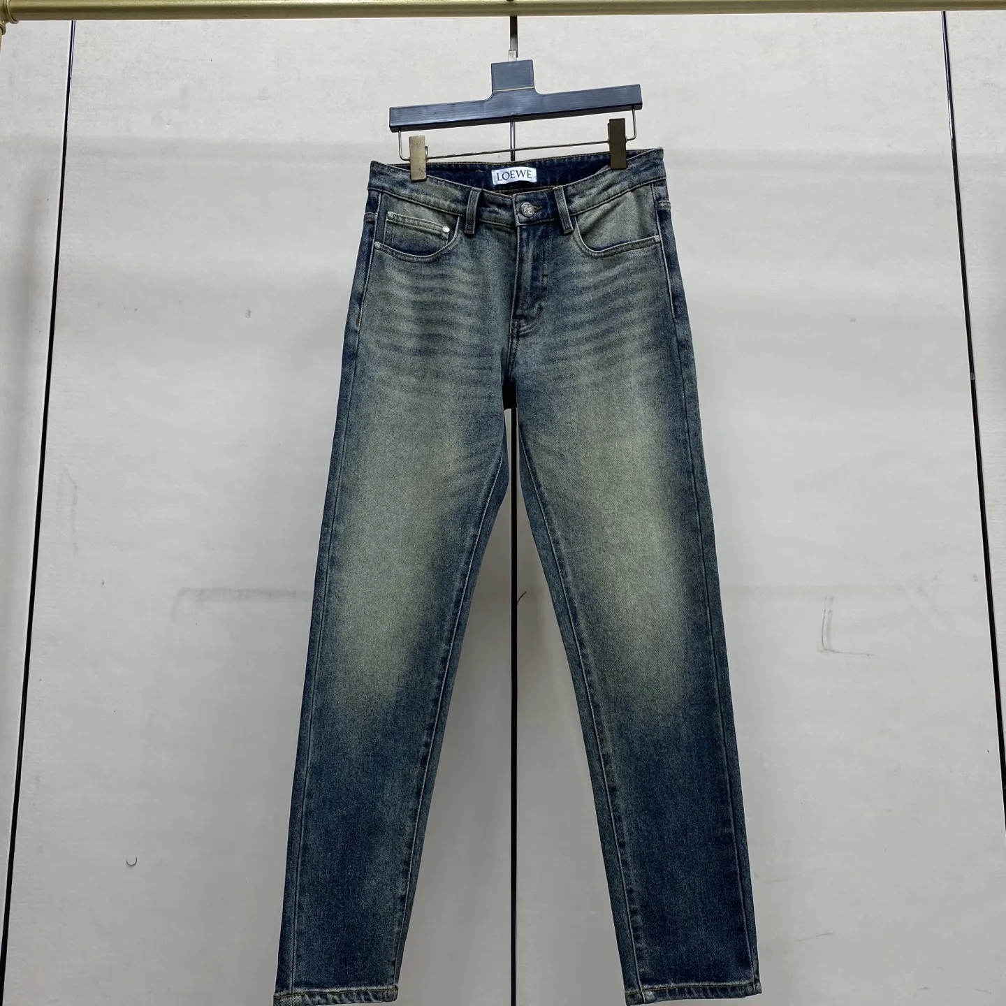 Anagram Embroidered Slim-Straight Jeans D17522585 — view 4