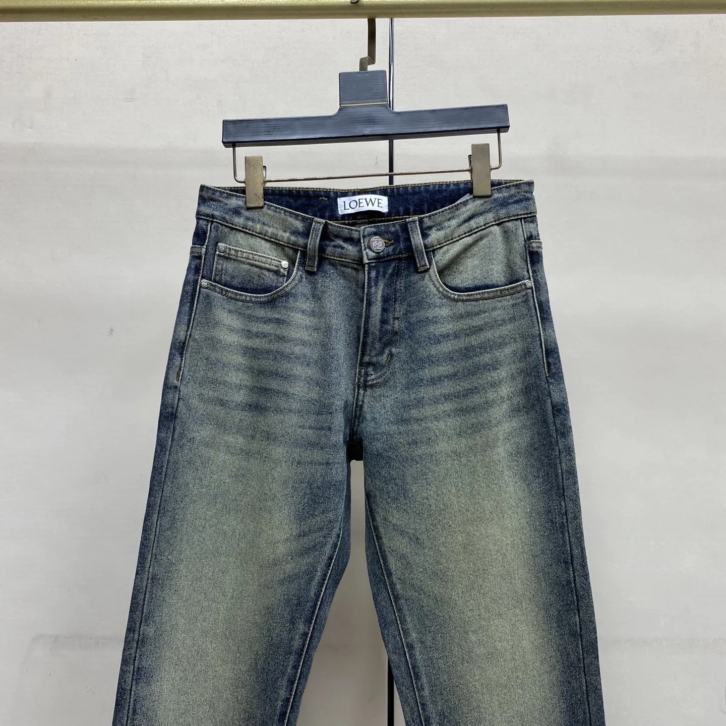 Anagram Embroidered Slim-Straight Jeans D17522585 — view 7
