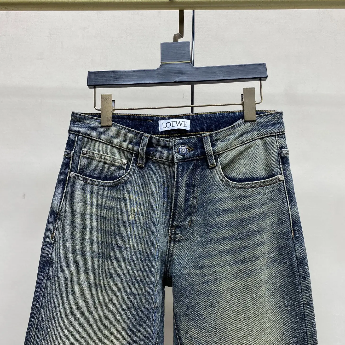 Anagram Embroidered Slim-Straight Jeans D17522585 — view 8