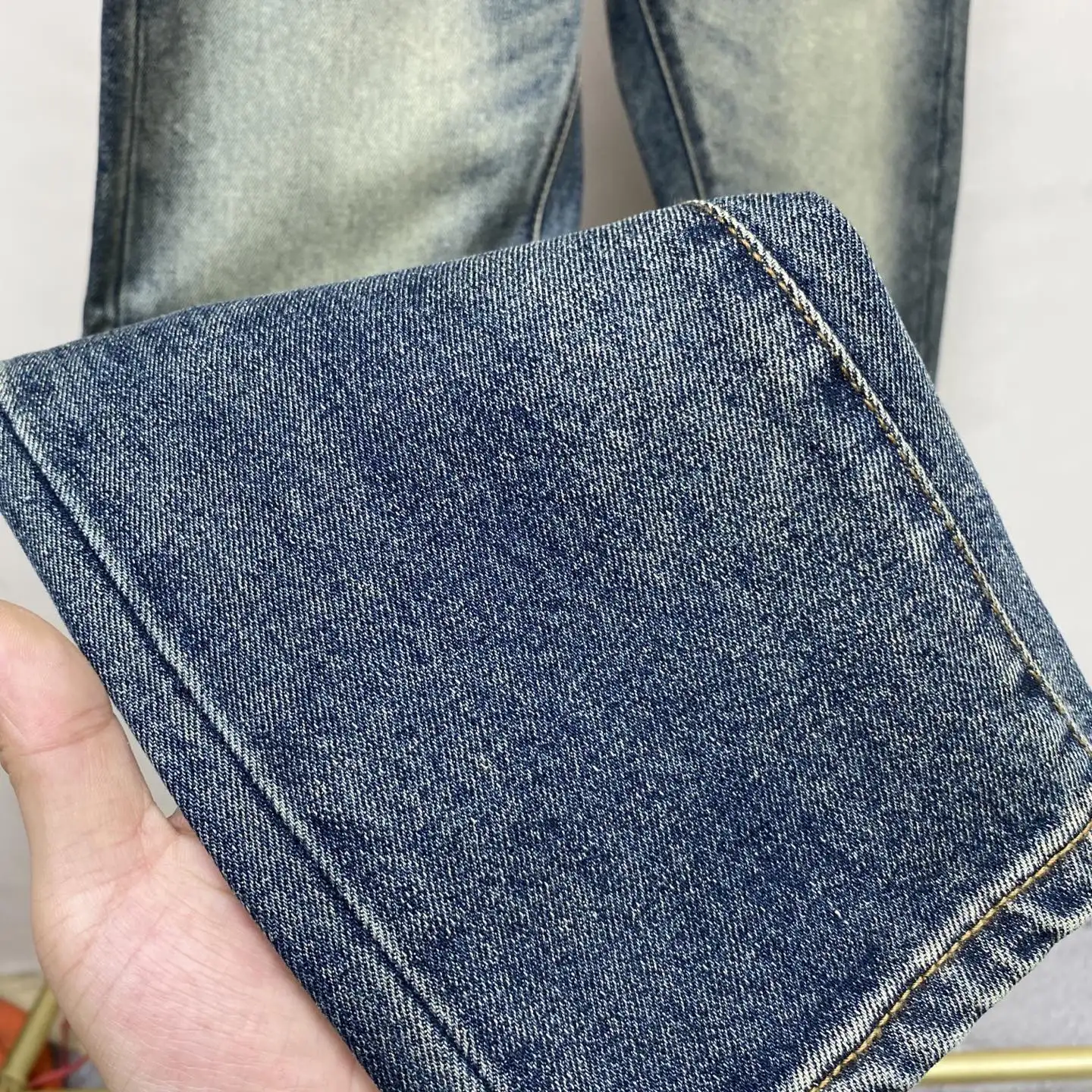 Anagram Embroidered Slim-Straight Jeans D17522585 — view 9
