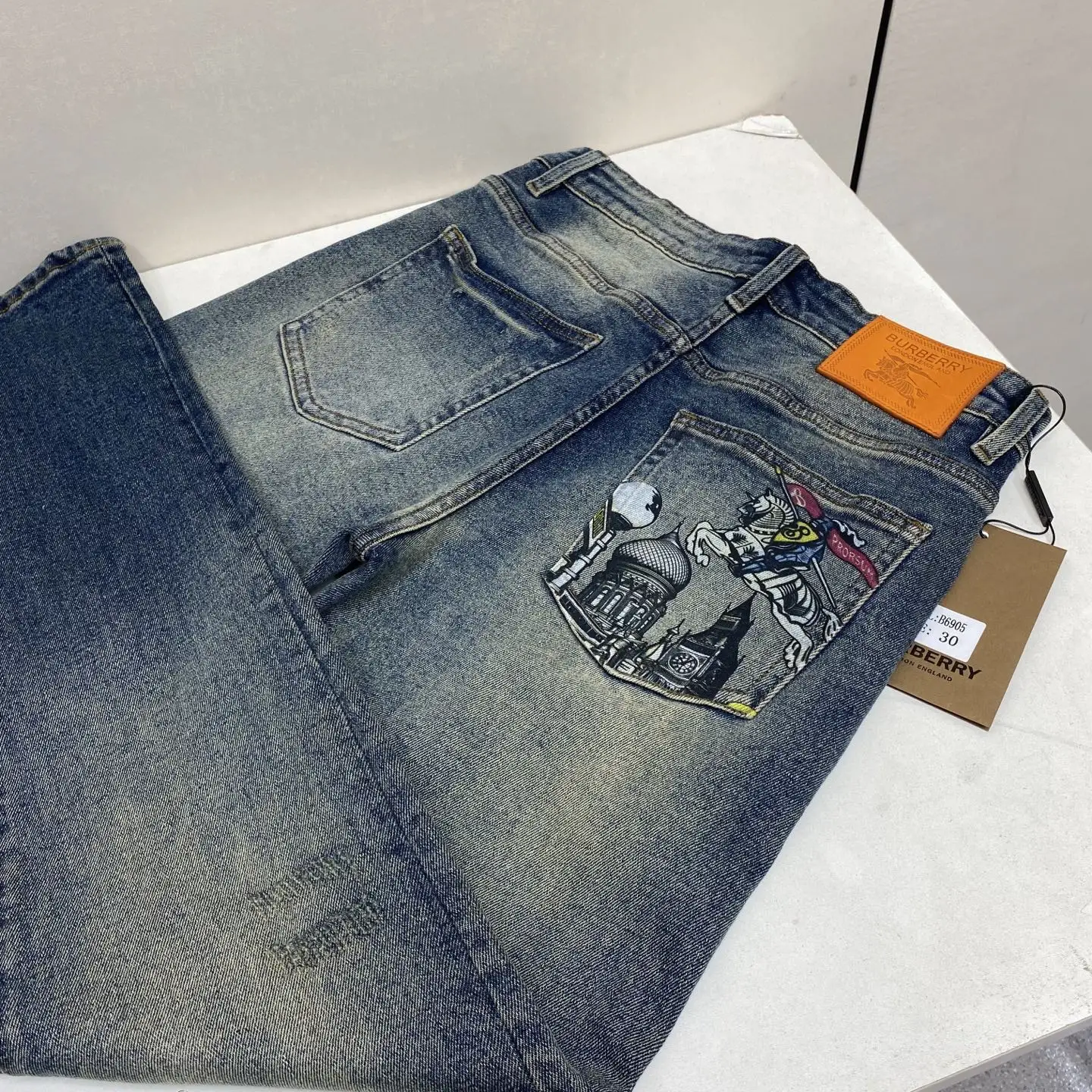Graphic Print Slim-Fit Straight-Leg Jeans D17522595 — view 2