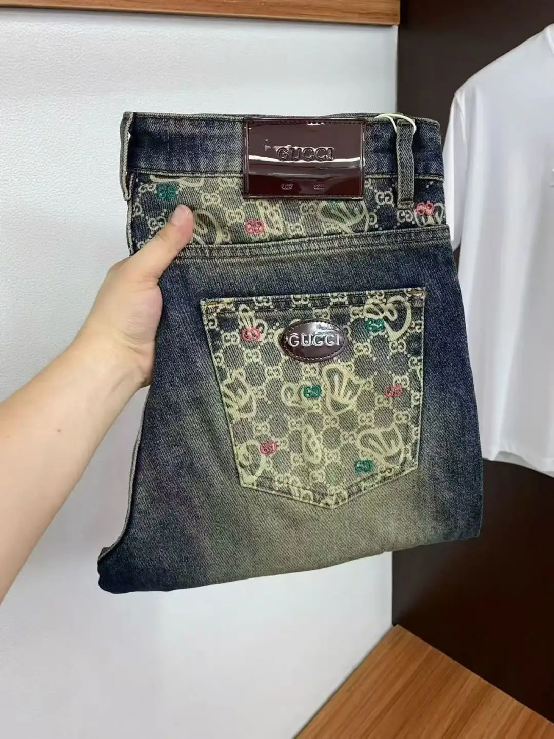 Monogram Slim-Fit Straight-Leg Jeans D18022600