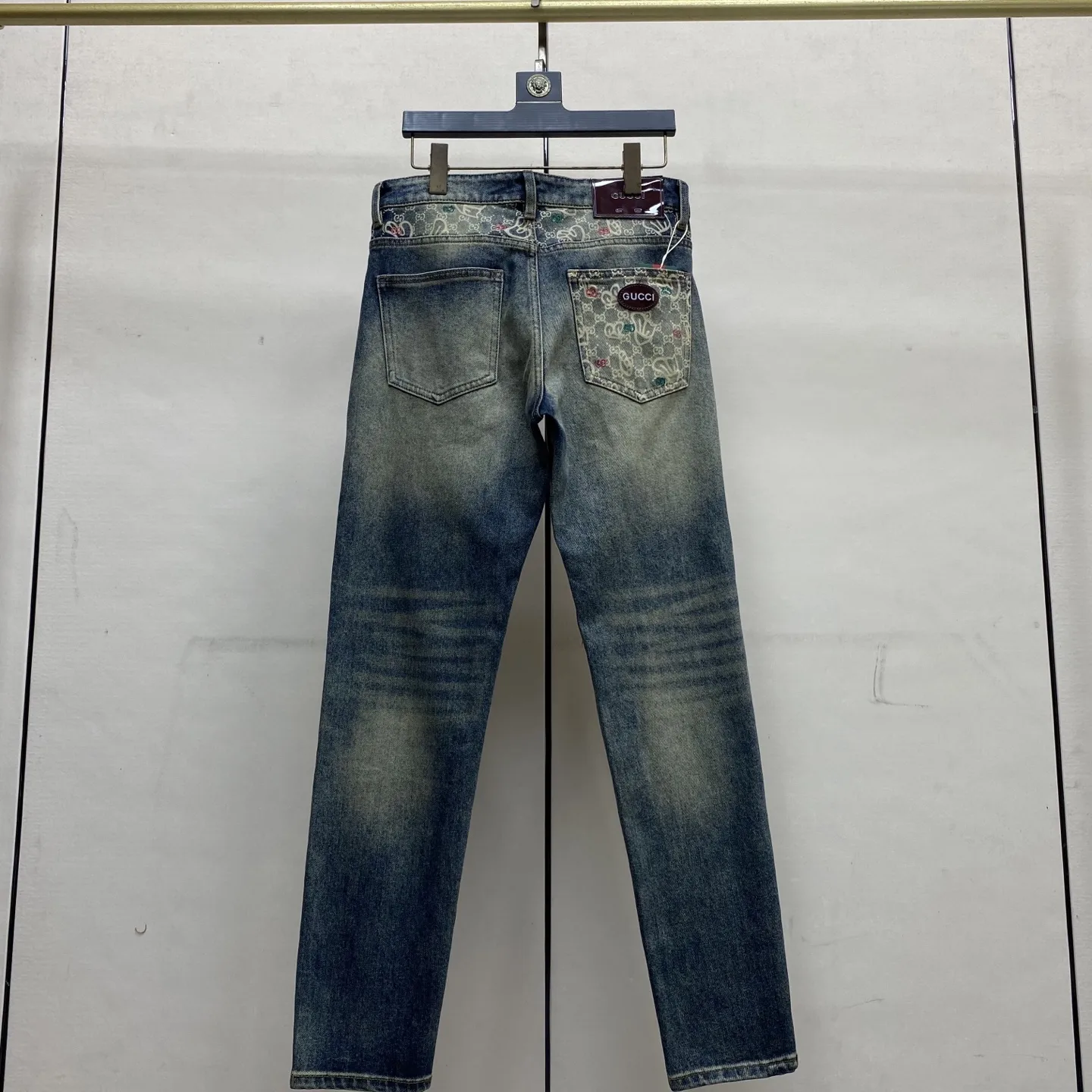 Monogram Slim-Fit Straight-Leg Jeans D18022600 — view 3