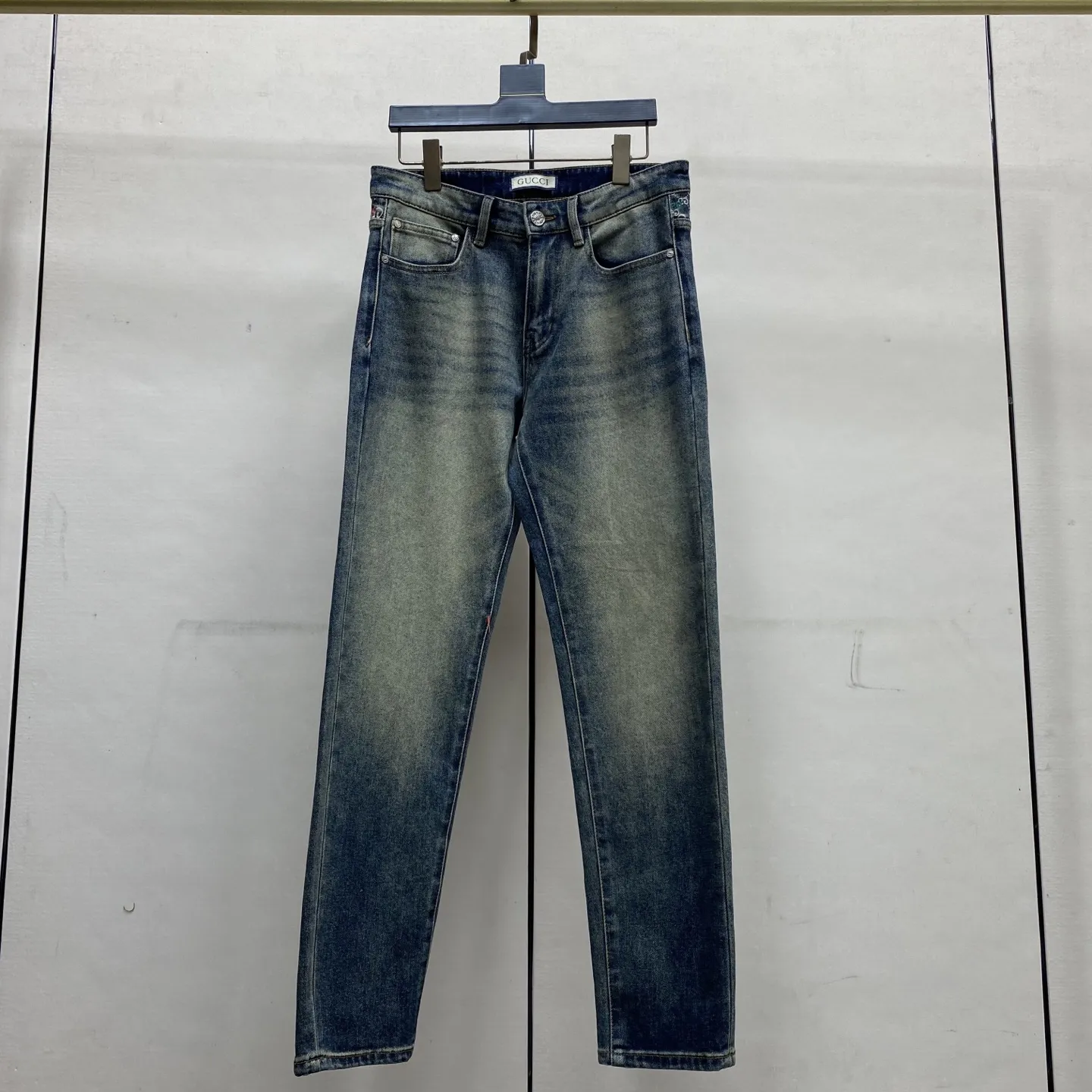 Monogram Slim-Fit Straight-Leg Jeans D18022600 — view 4