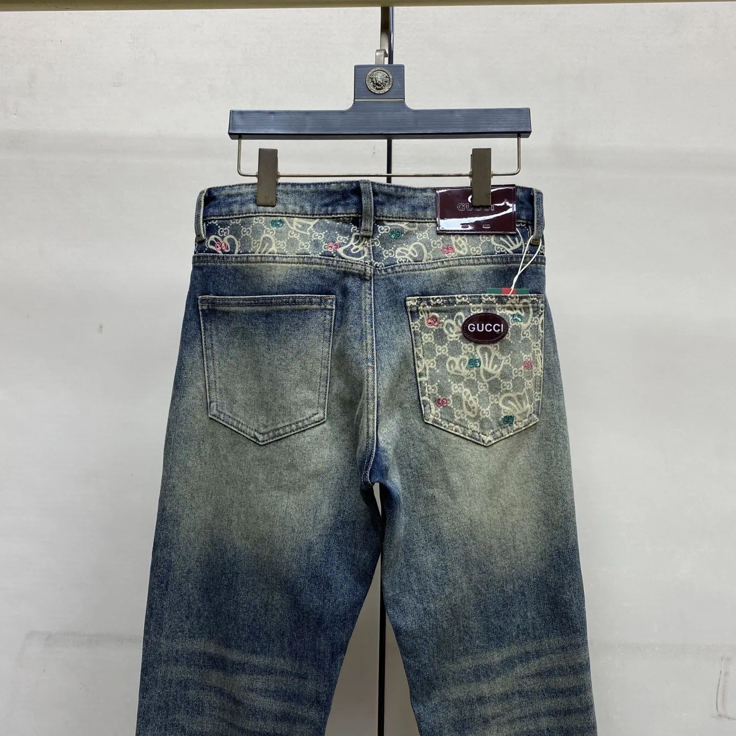 Monogram Slim-Fit Straight-Leg Jeans D18022600 — view 5