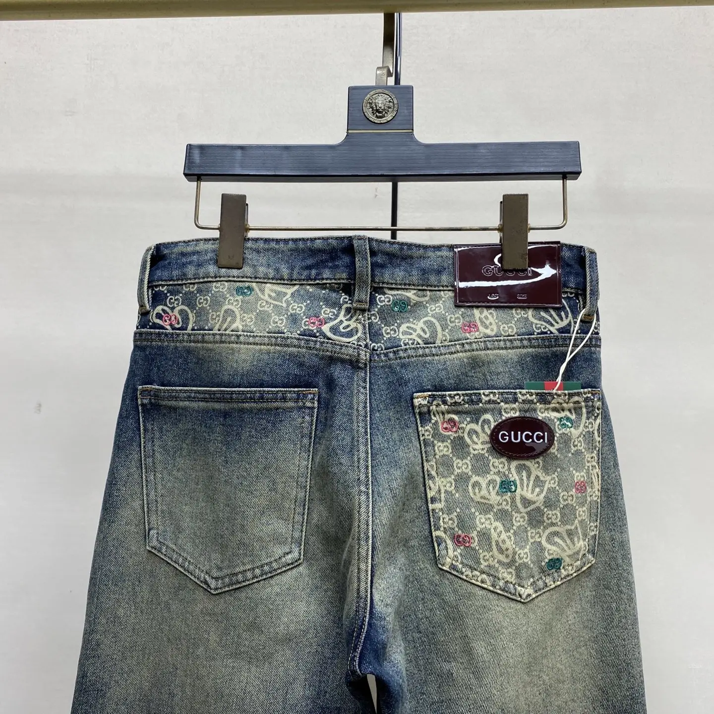 Monogram Slim-Fit Straight-Leg Jeans D18022600 — view 6