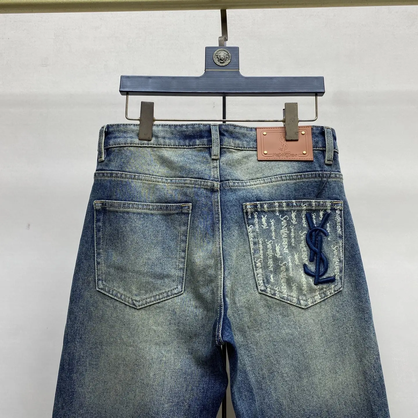 Logo-Appliqué Slim-Fit Straight-Leg Jeans D17522590 — view 6