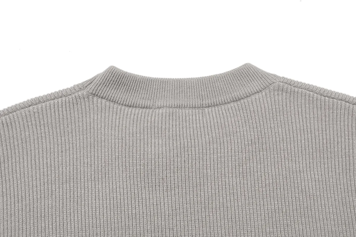 Ribbed Cotton-Blend Crew-Neck Sweater D18021575 — view 4