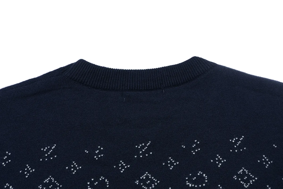 Monogram Jacquard Crew-Neck Sweater D18021605 — view 4