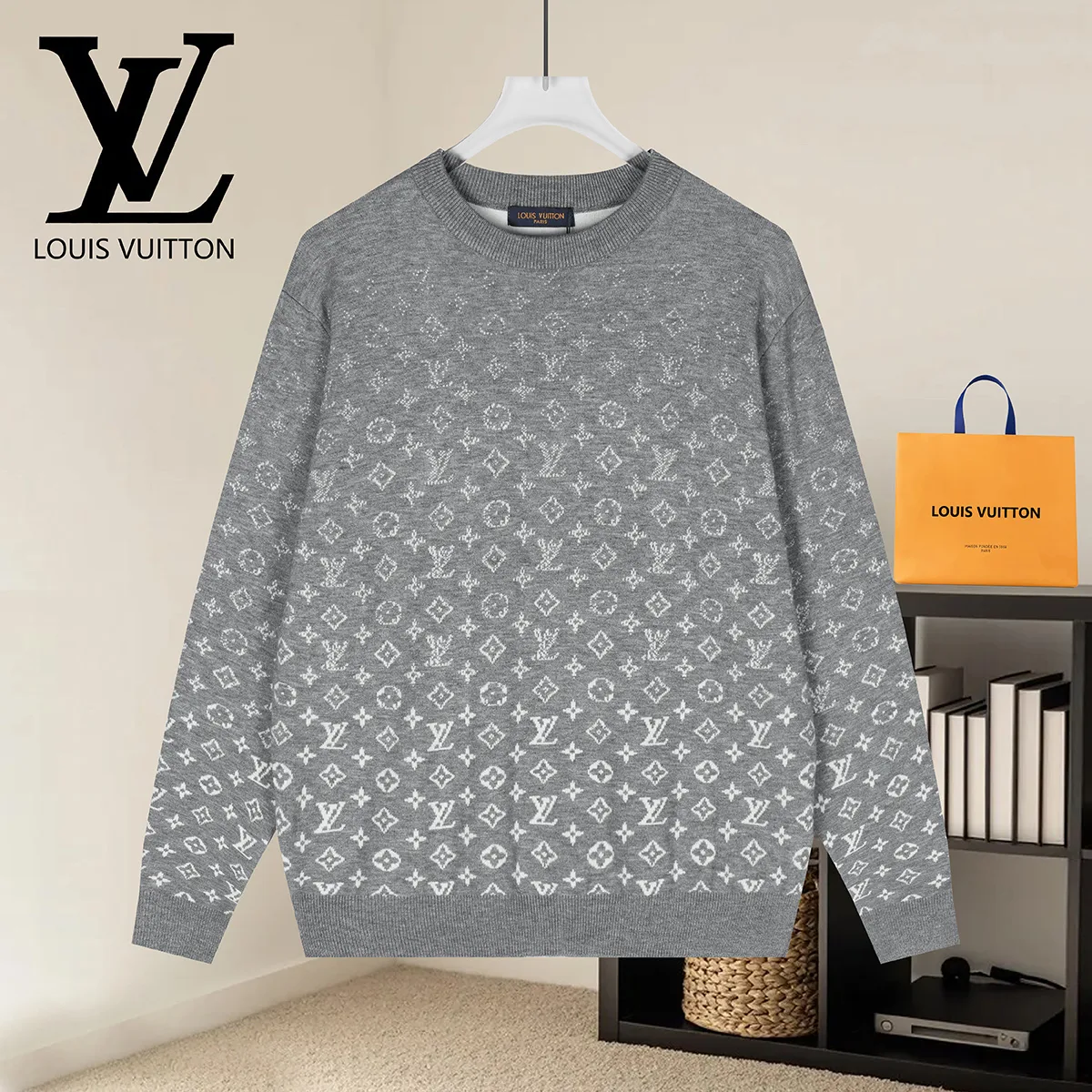 Monogram Jacquard Silk and Cashmere-Blend Sweater D18021606