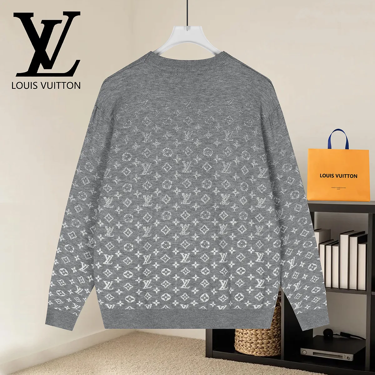 Monogram Jacquard Silk and Cashmere-Blend Sweater D18021606 — view 2