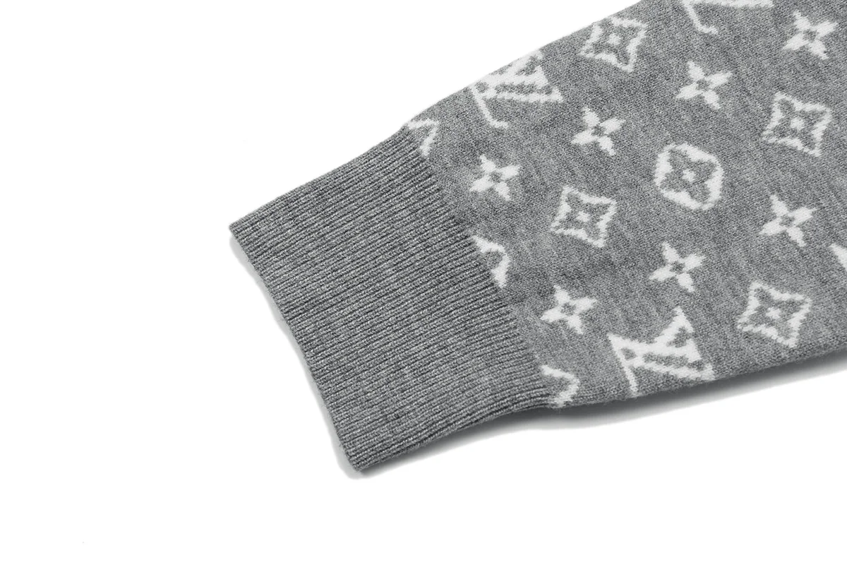 Monogram Jacquard Silk and Cashmere-Blend Sweater D18021606 — view 5