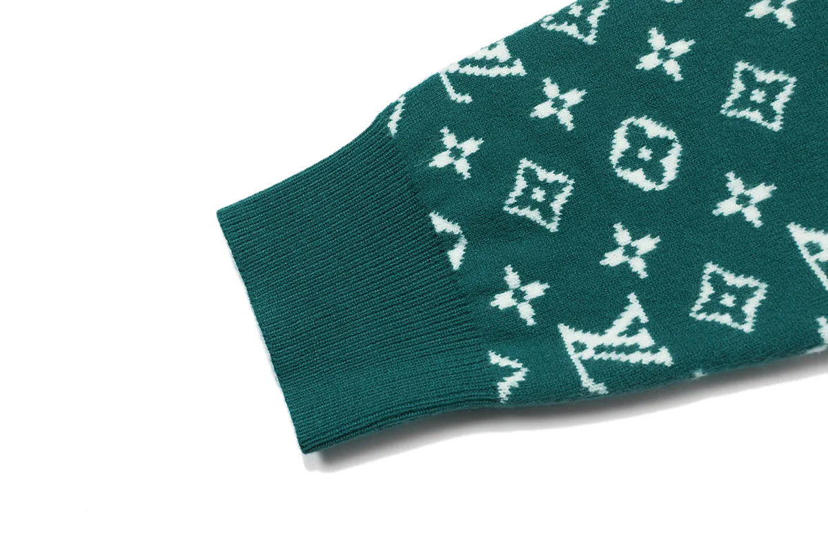 Monogram Jacquard Silk and Cashmere-Blend Sweater D18021604 — view 5