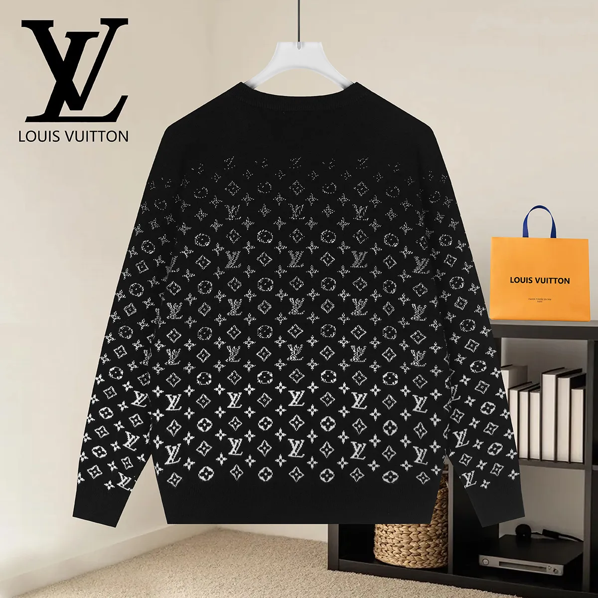 Monogram Jacquard Crew-Neck Sweater D18021607 — view 2