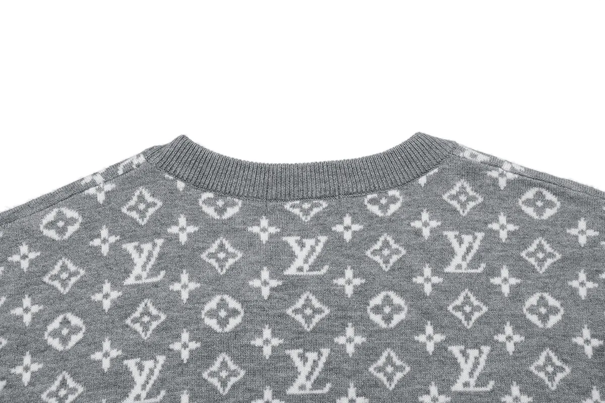 Monogram Jacquard Silk-Blend Crew-Neck Sweater D18021600 — view 4