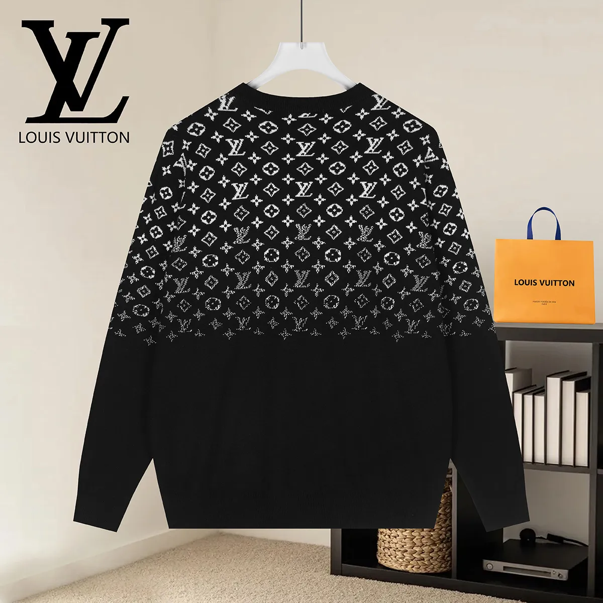 Monogram Jacquard Crew-Neck Sweater D18021599 — view 2