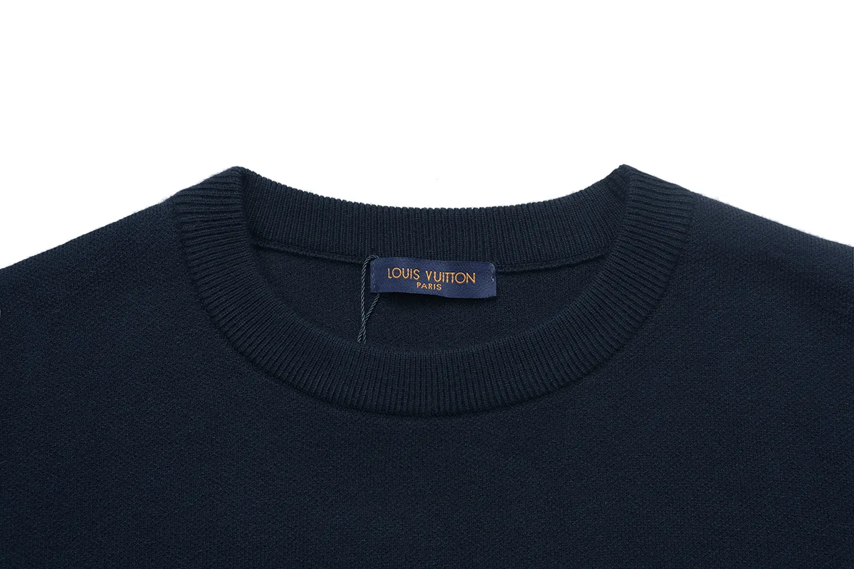 Monogram Sleeve Wool Crew-Neck Sweater D18521586 — view 3